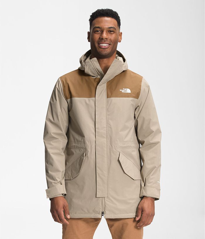 The North Face Kurtka Przeciwdeszczowa Męska Khaki Miasto Breeze Parka - IDKX59064